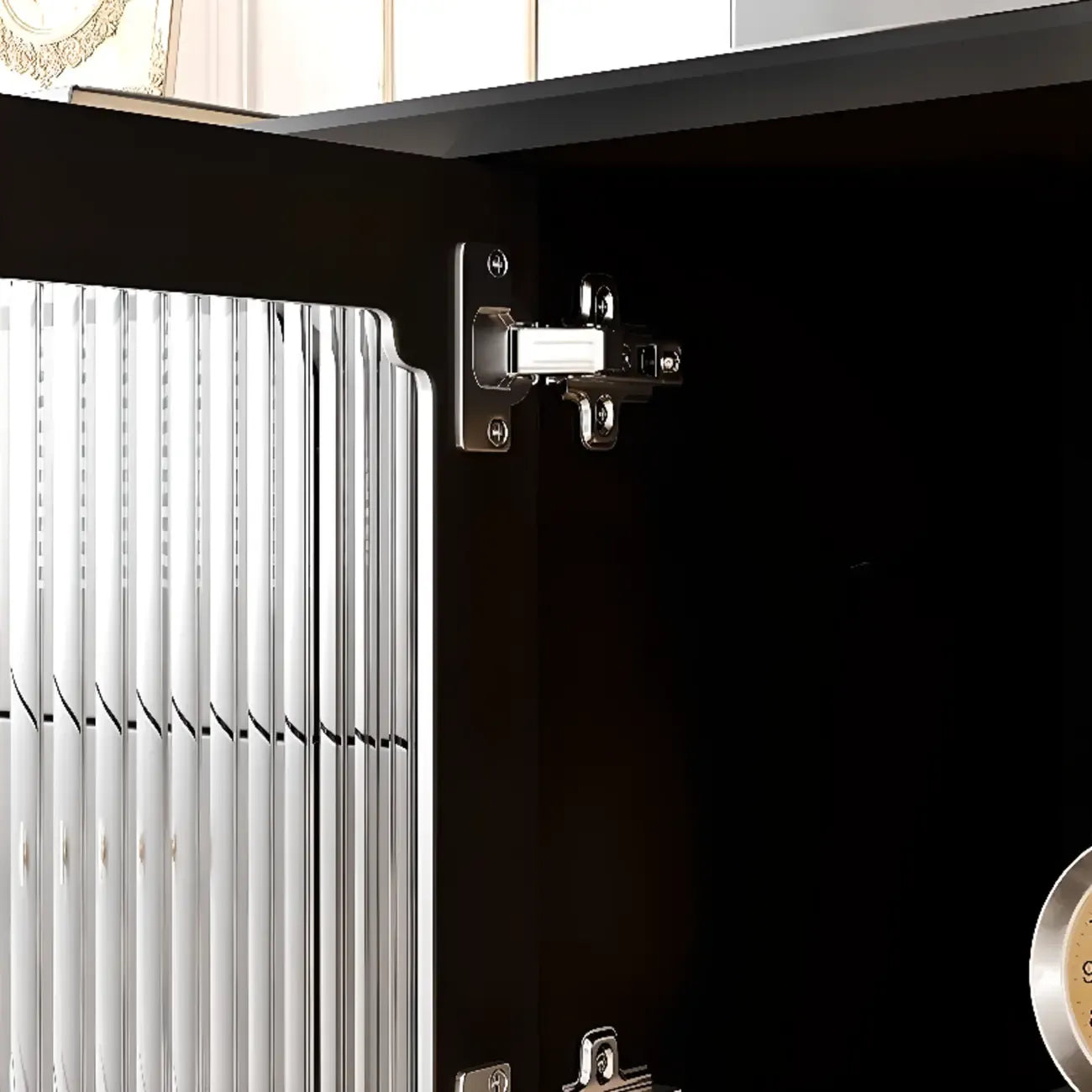 Meuble TV en bois de style campagnard français avec finition noire