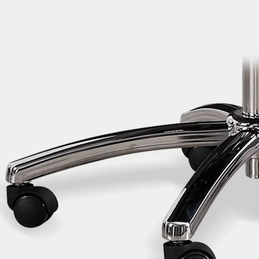 Fauteuil de bureau pivotant et inclinable en cuir beige réglable