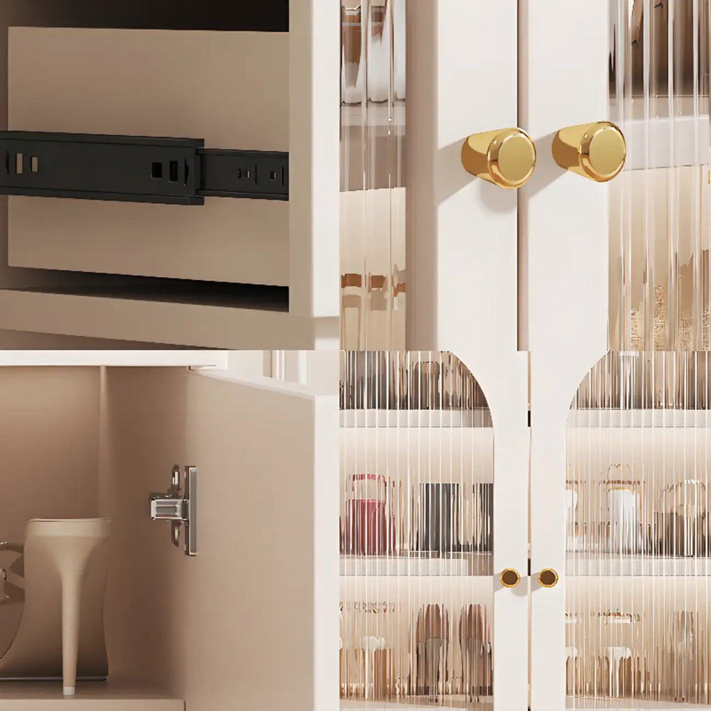 Meuble à chaussures d'entrée moderne en bois blanc avec portes