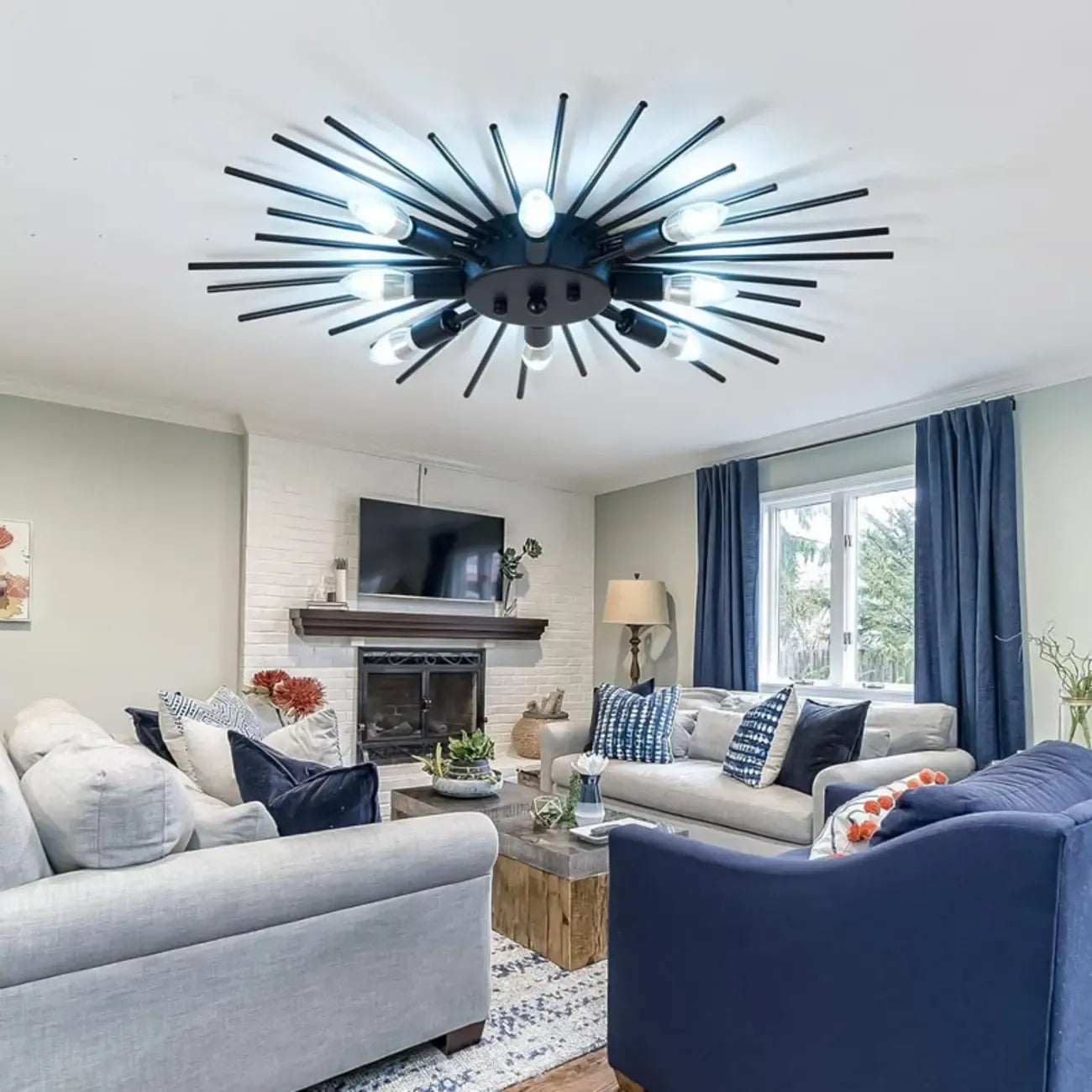 Plafonnier encastré Sputnik à étoile dorée