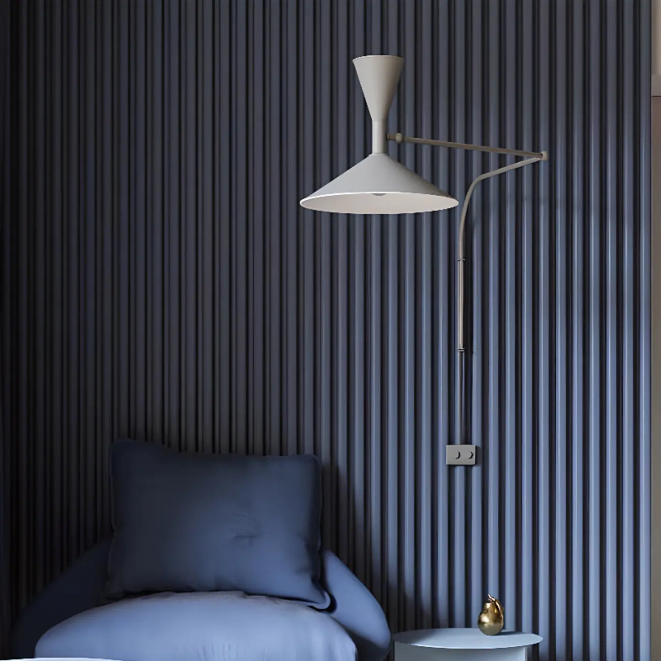 Applique murale moderne et minimaliste à bras articulé avec angle réglable