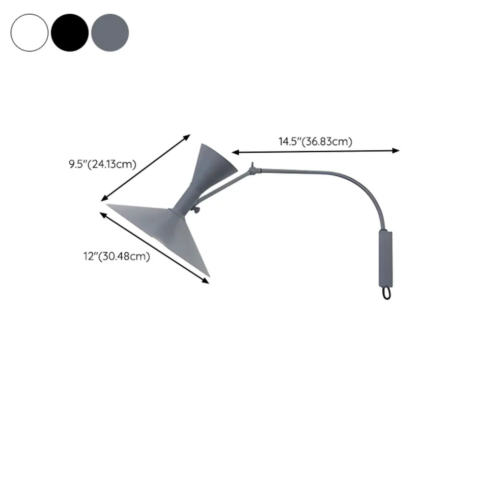 Applique murale moderne et minimaliste à bras articulé avec angle réglable