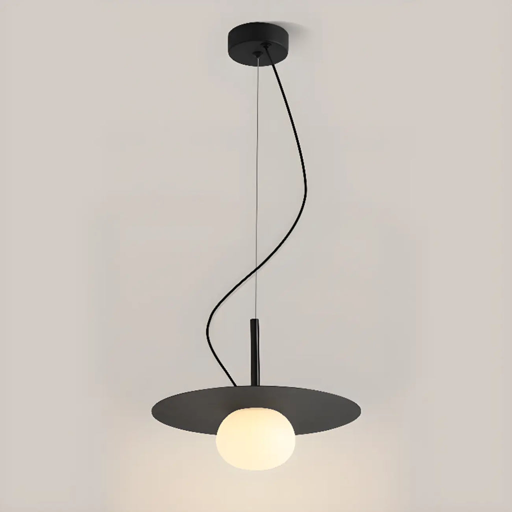 Suspension élégante et moderne en résine blanche pour îlot de salle à manger