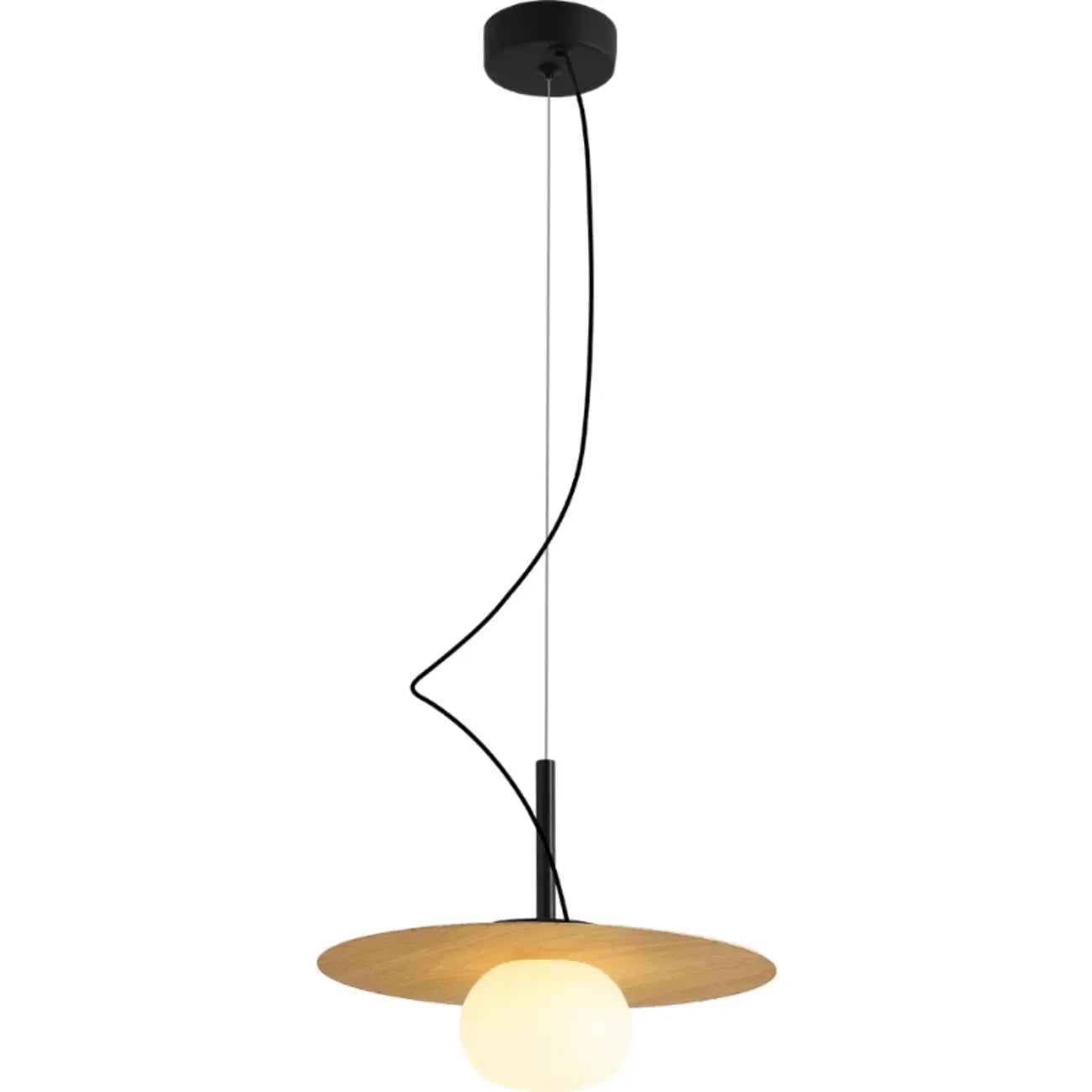 Suspension élégante et moderne en résine blanche pour îlot de salle à manger