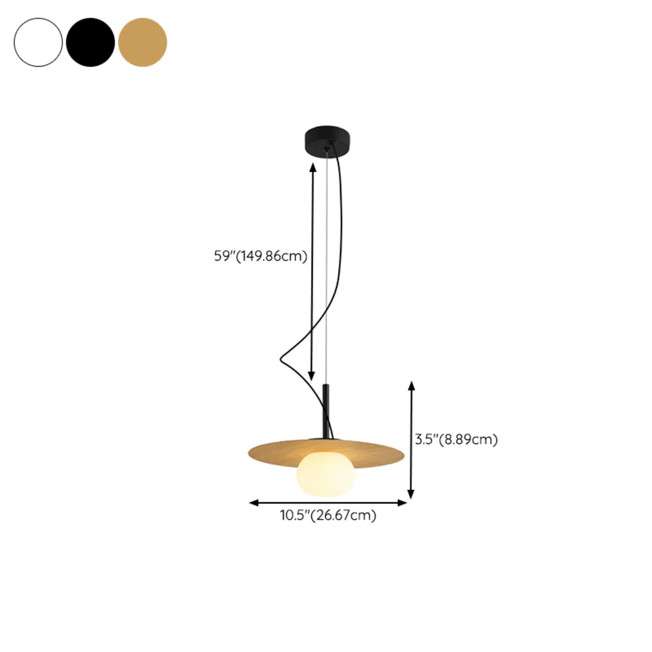 Suspension élégante et moderne en résine blanche pour îlot de salle à manger