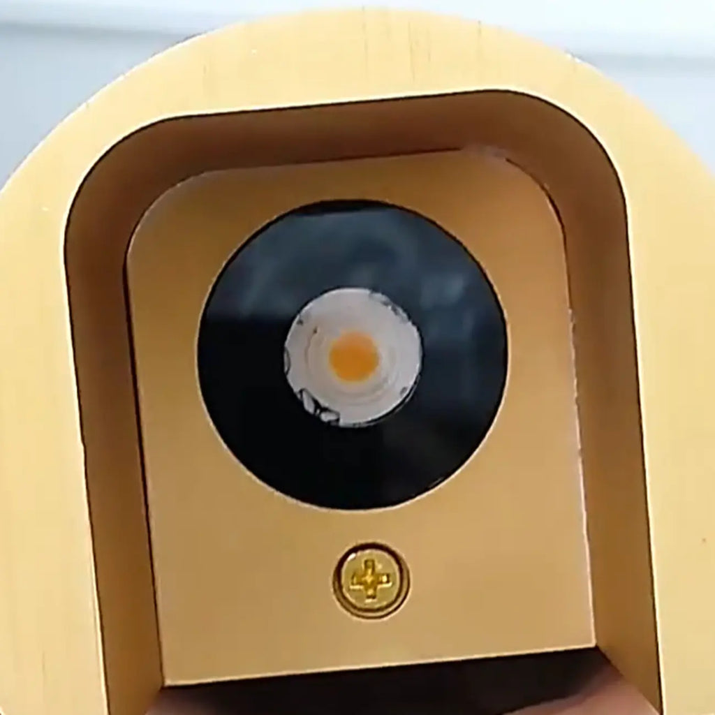 Applique murale cylindrique miniature en métal, éclairage LED chaud, orientable vers le haut ou vers le bas