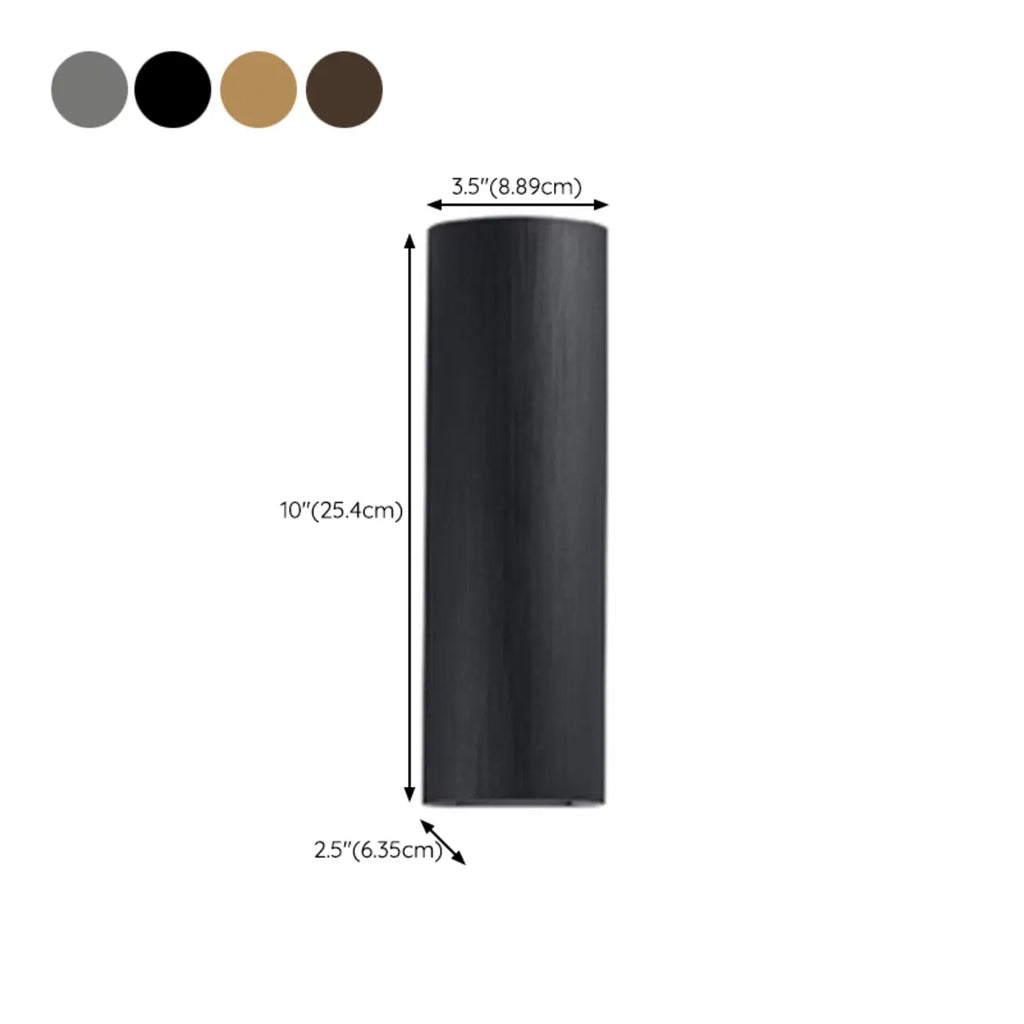 Applique murale cylindrique miniature en métal, éclairage LED chaud, orientable vers le haut ou vers le bas