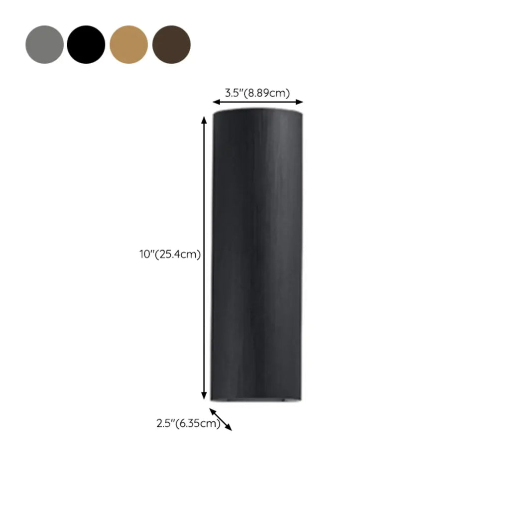 Applique murale cylindrique miniature en métal, éclairage LED chaud, orientable vers le haut ou vers le bas