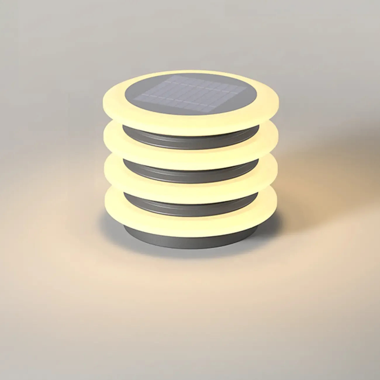 Lampadaires solaires cylindriques modernes à 4 couches pour l'extérieur