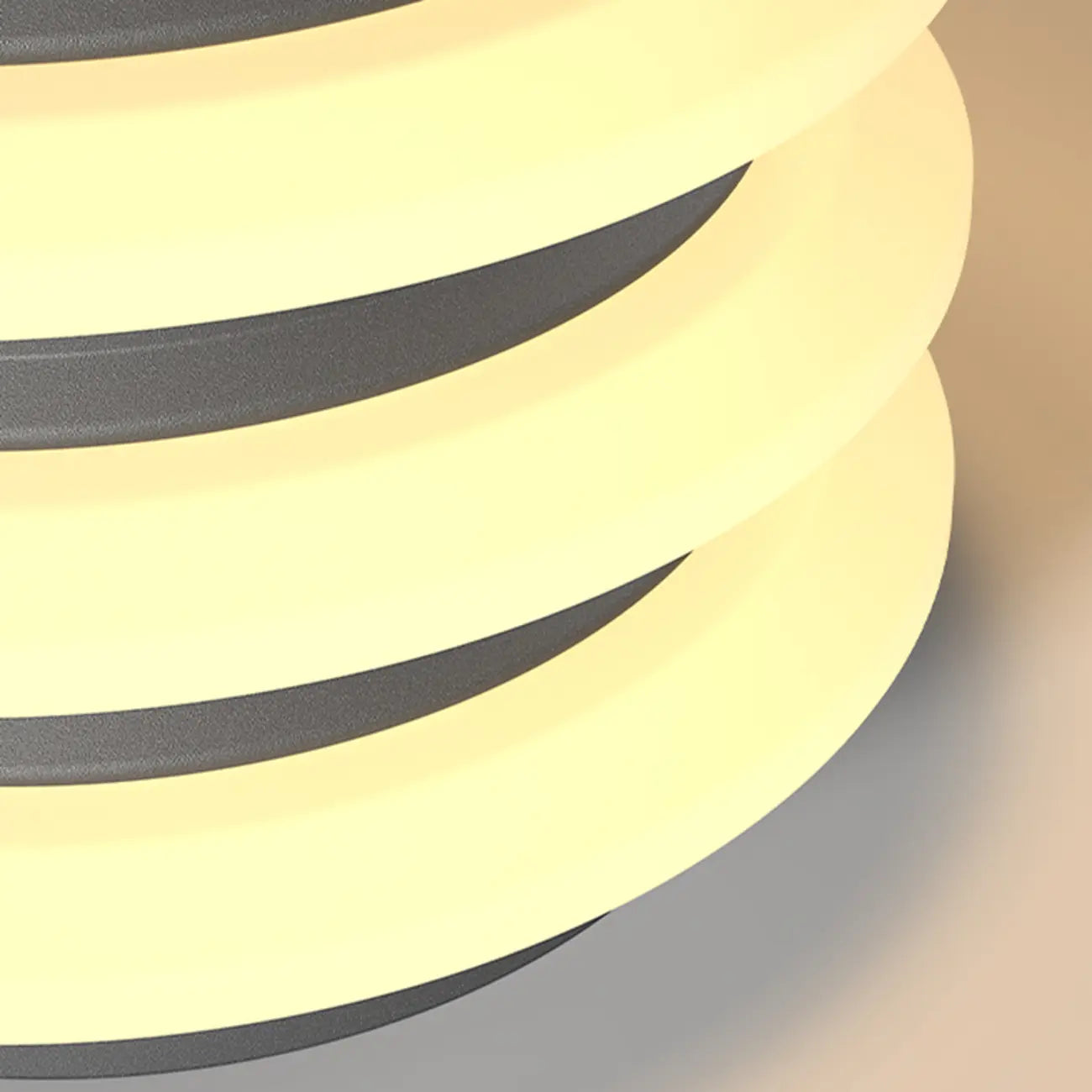 Lampadaires solaires cylindriques modernes à 4 couches pour l'extérieur