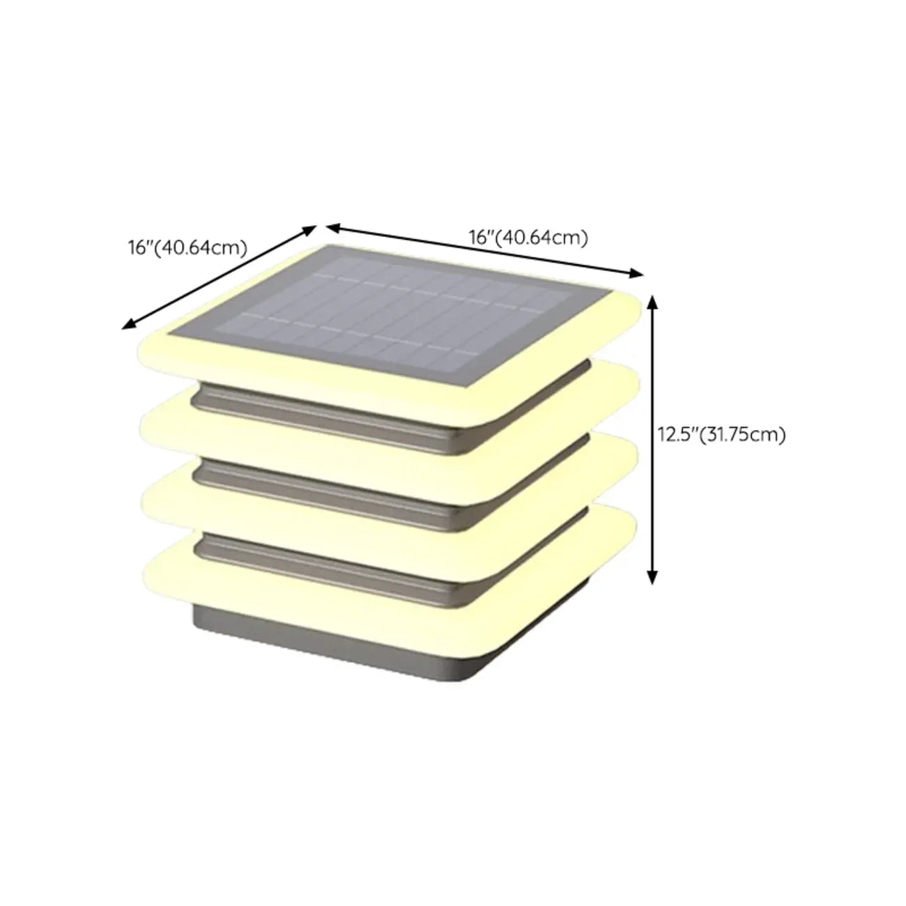 Lampadaires solaires cylindriques modernes à 4 couches pour l'extérieur