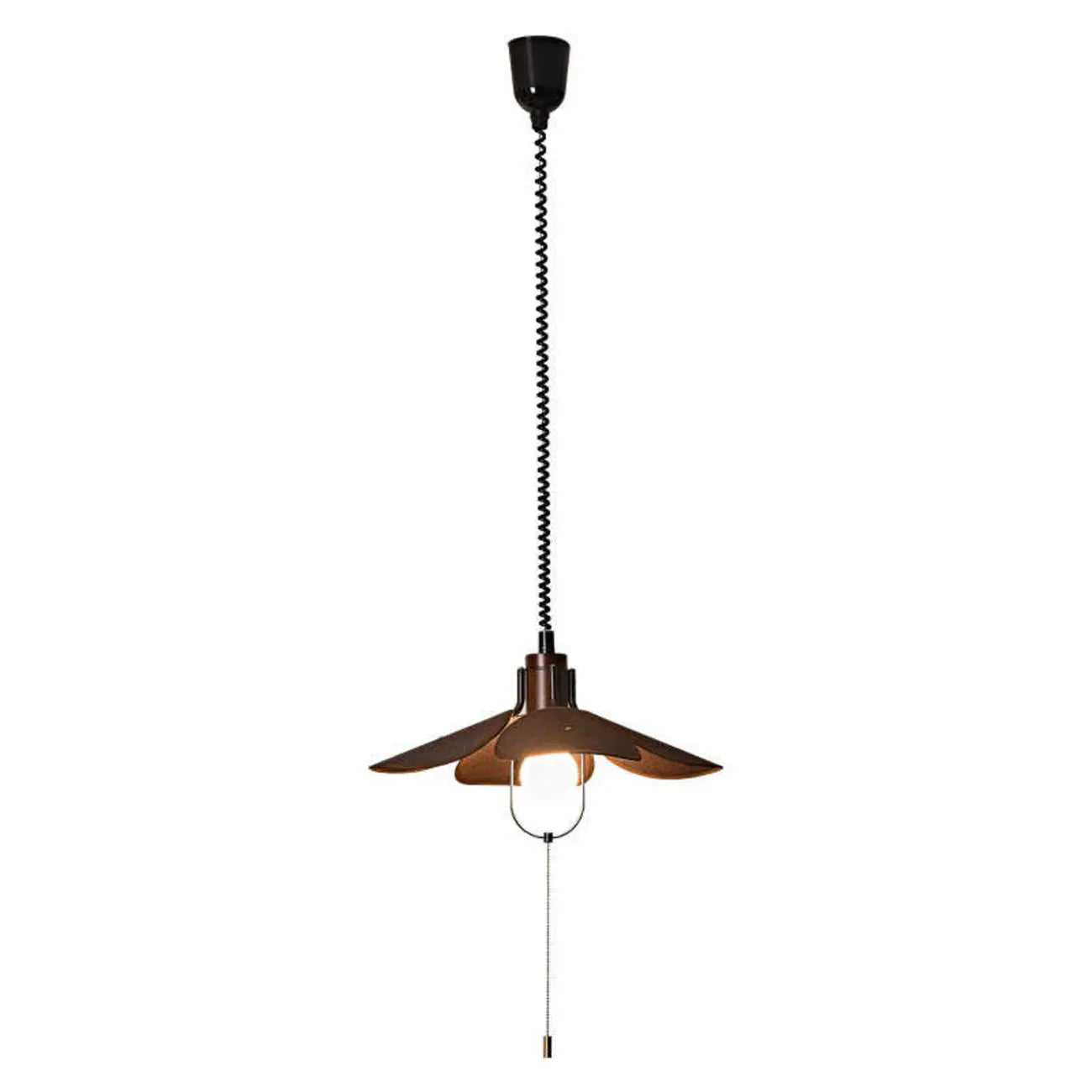 Suspension LED élégante en tissu marron Vintage Blossom