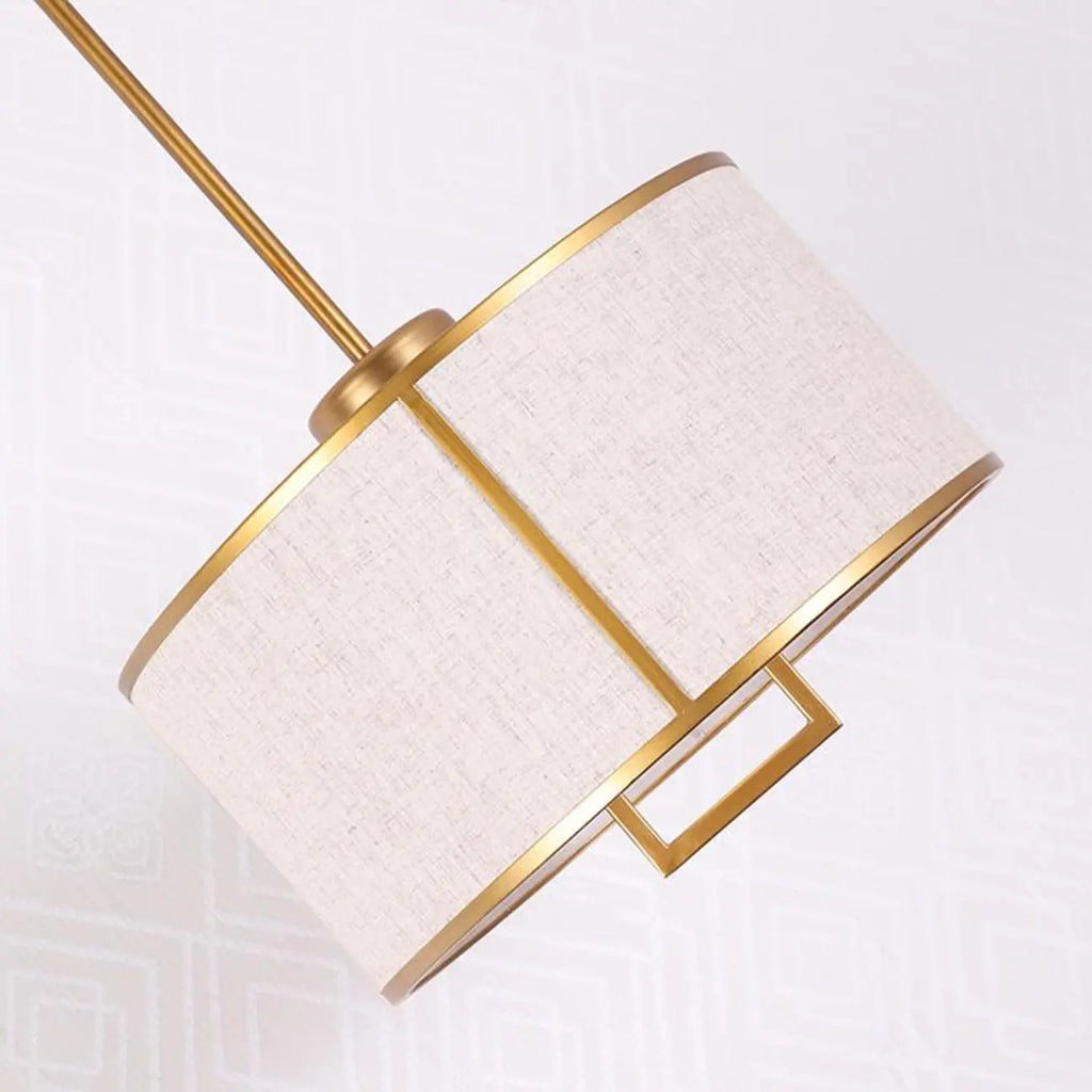 Suspension cylindrique élégante couleur ivoire pour intérieur