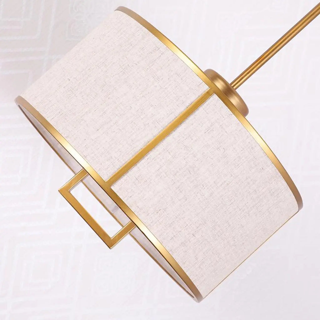 Suspension cylindrique élégante couleur ivoire pour intérieur