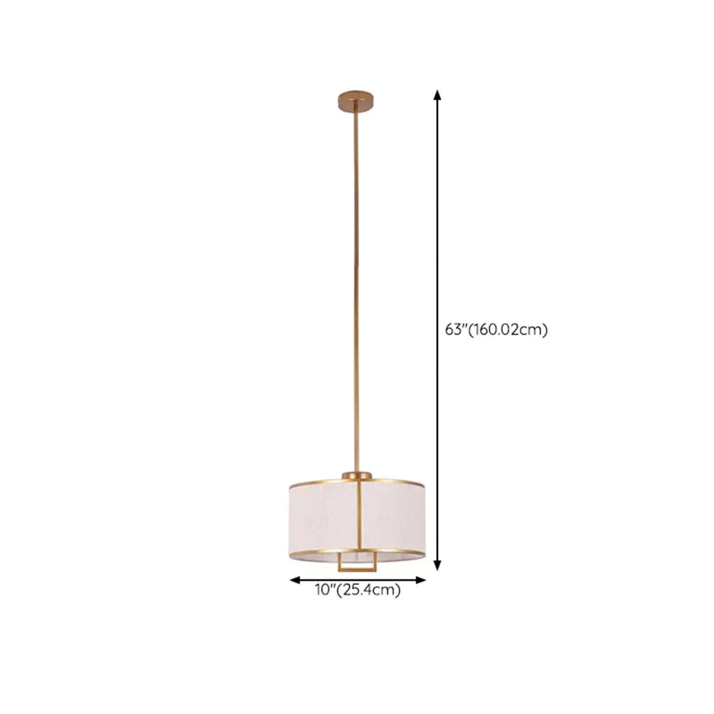 Suspension cylindrique élégante couleur ivoire pour intérieur