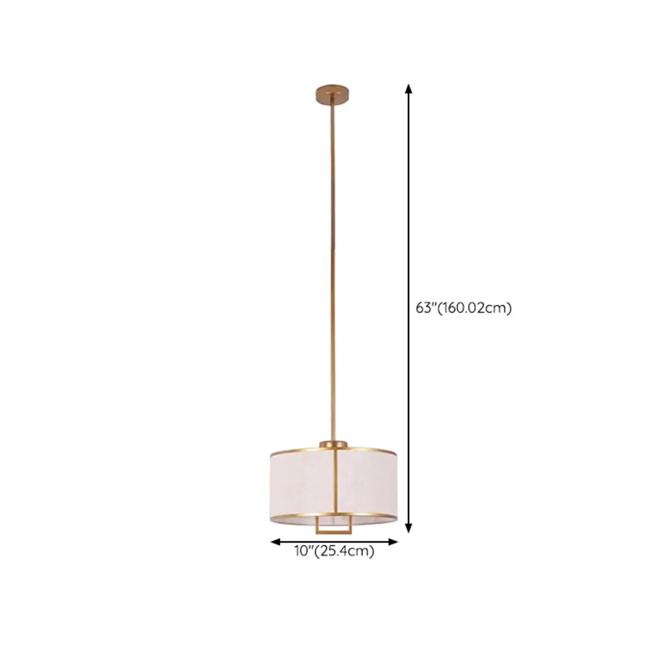 Suspension cylindrique élégante couleur ivoire pour intérieur