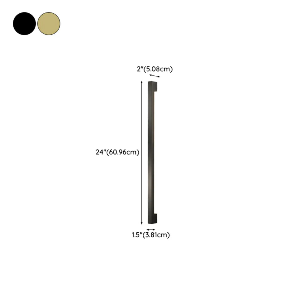 Applique murale minimaliste en tube de métal acrylique et LED