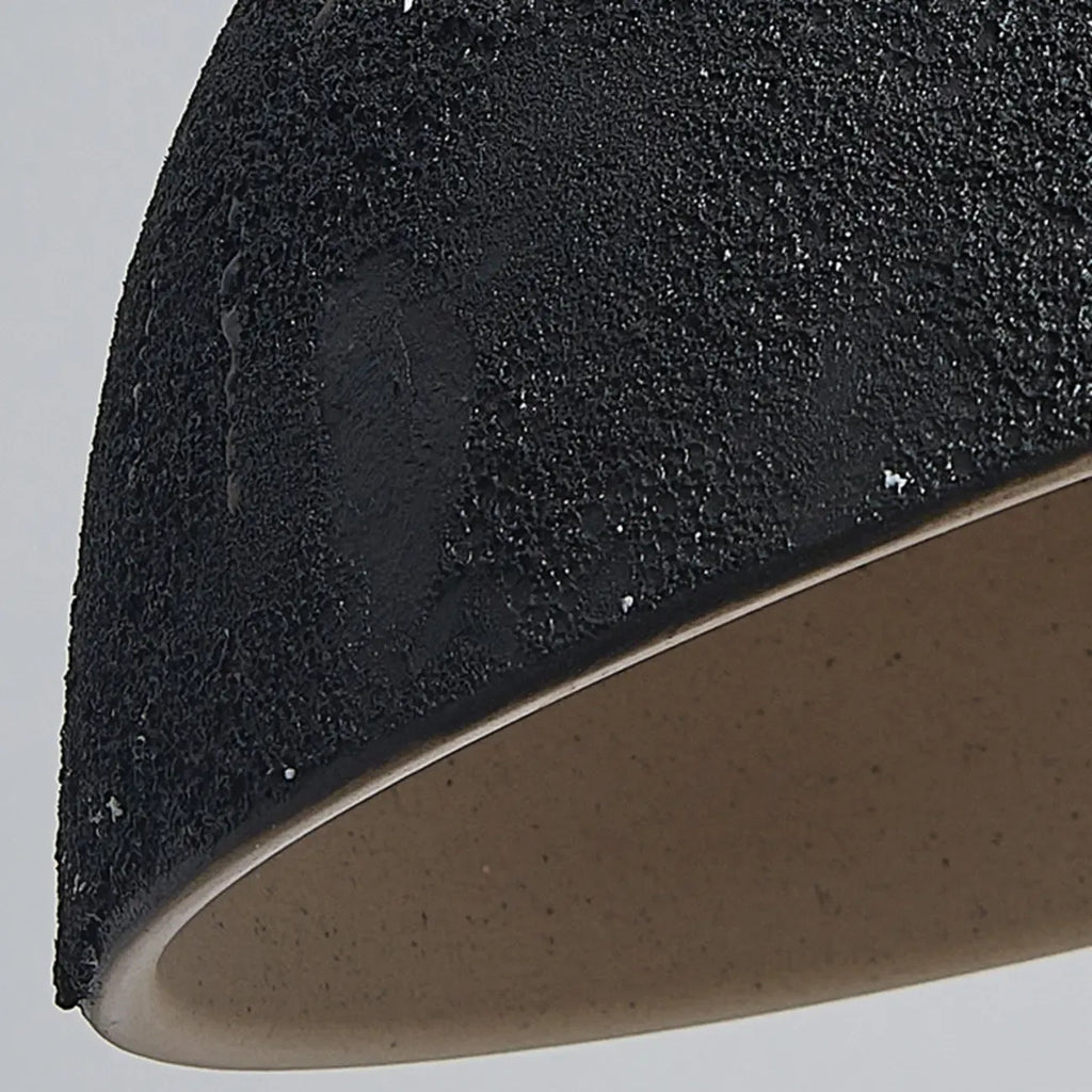 Suspension de cuisine moderne en céramique noire avec bol