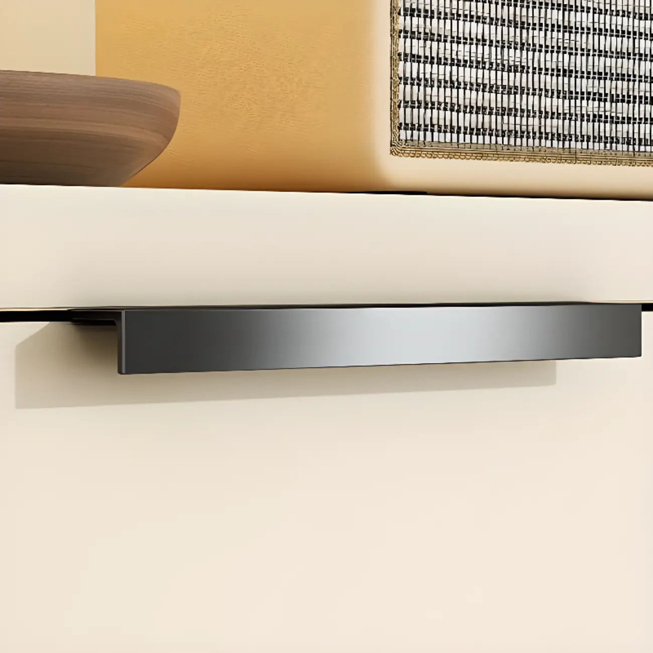 Armoire à chaussures en bois blanc cassé pour entrée