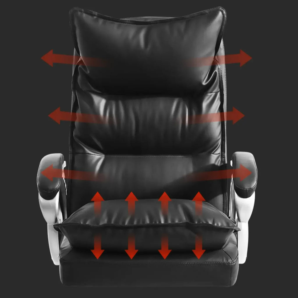 Fauteuil de bureau inclinable élégant en cuir marron