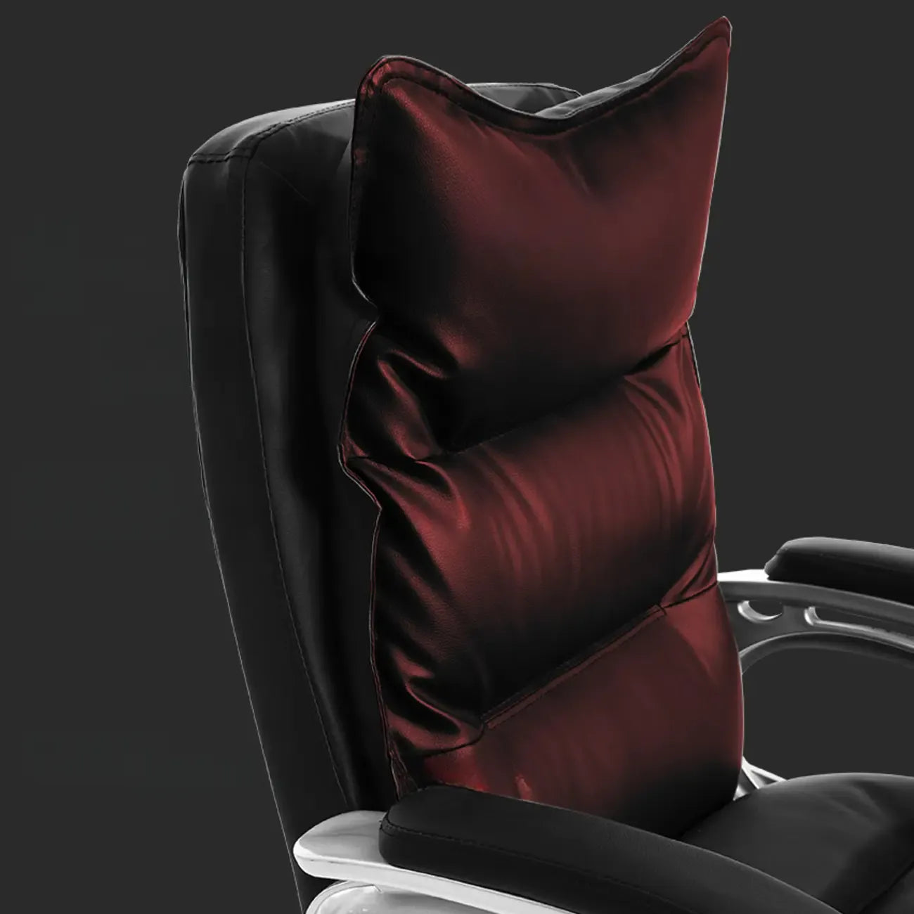 Fauteuil de bureau inclinable élégant en cuir marron