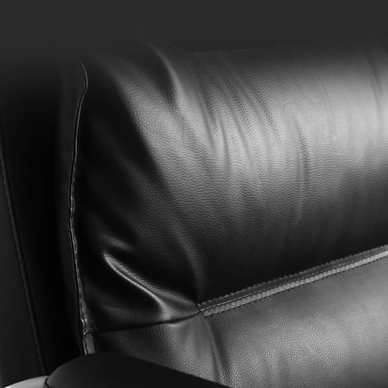 Fauteuil de bureau inclinable élégant en cuir marron