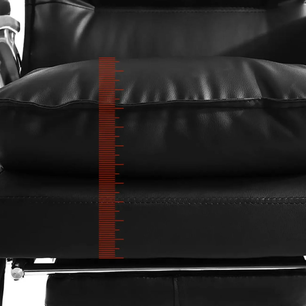 Fauteuil de bureau inclinable élégant en cuir marron