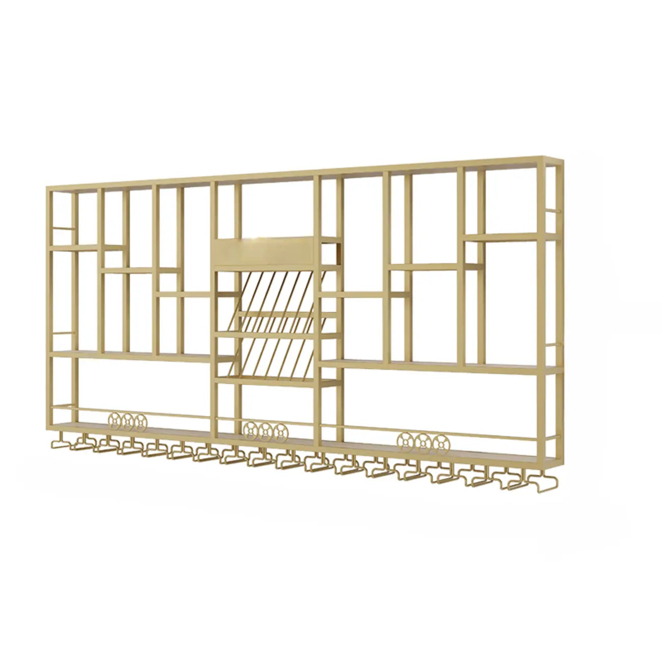 Présentoir à vin mural en métal de style industriel