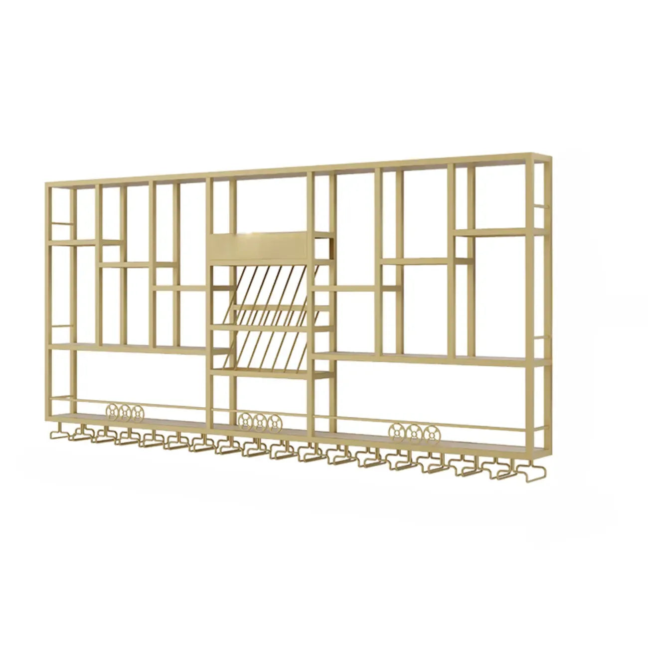 Présentoir à vin mural en métal de style industriel