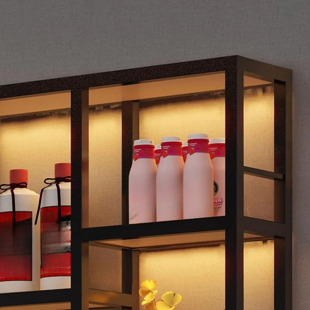 Présentoir à vin mural en métal de style industriel