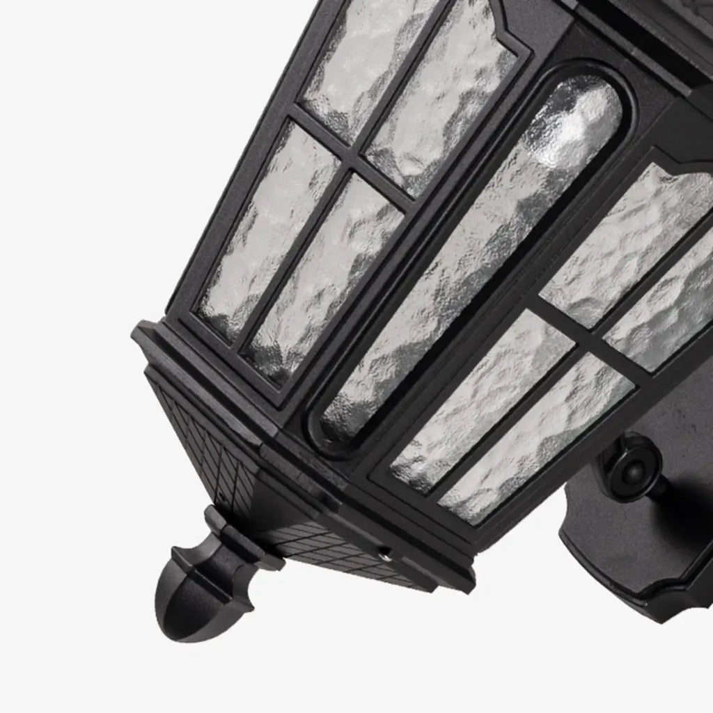 Petite lanterne industrielle en métal et verre, applique murale extérieure