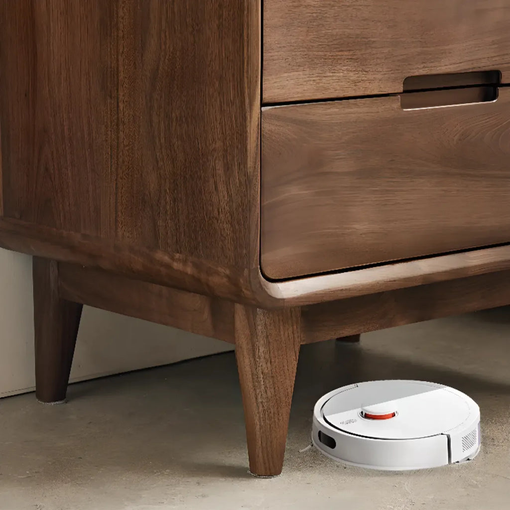 Vitrine scandinave en bois avec rangement