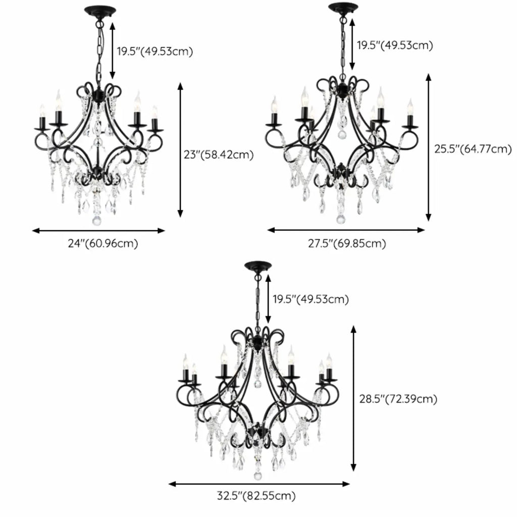 Lustre élégant en cristal doré courbé