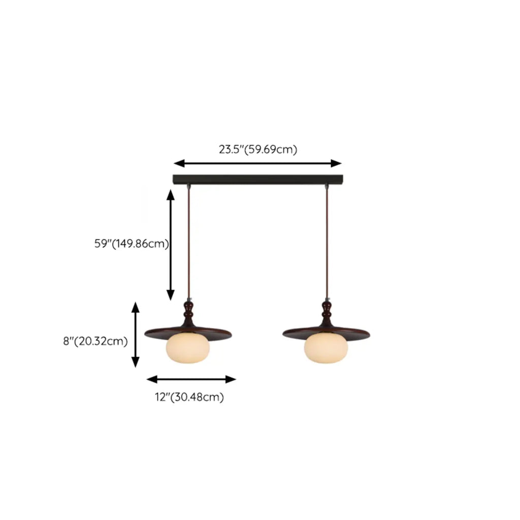Suspension moderne en forme de disque de bois réglable pour îlot de cuisine