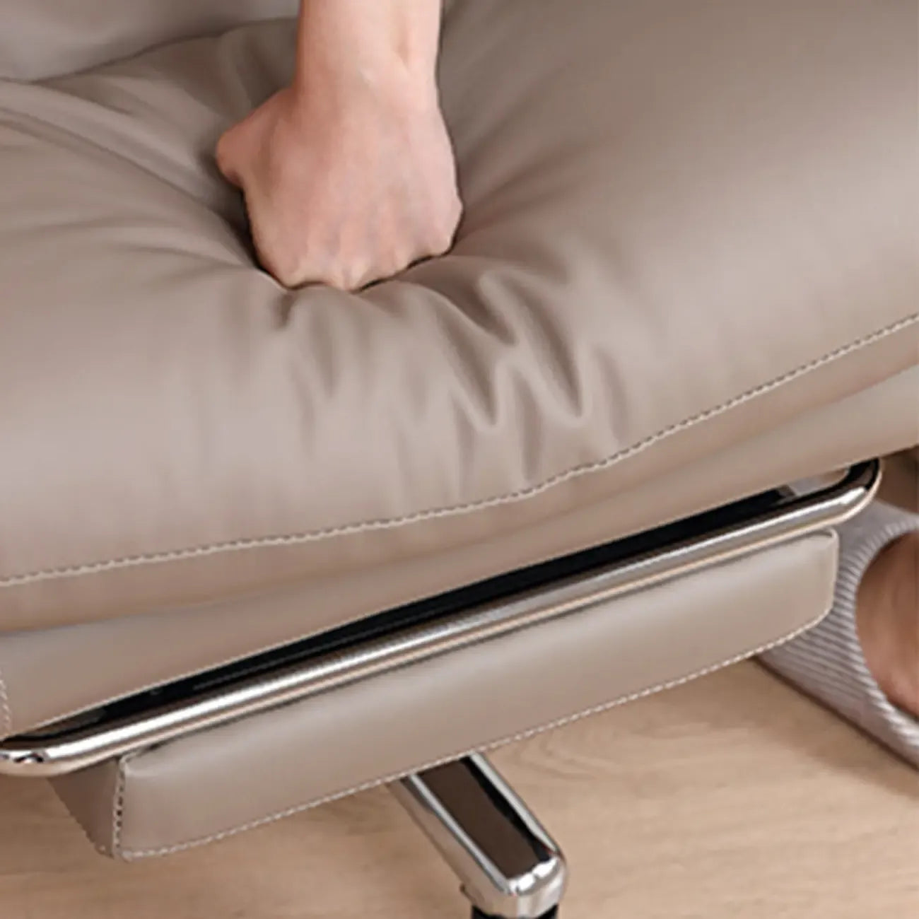 Fauteuil de bureau inclinable en cuir rembourré, réglable