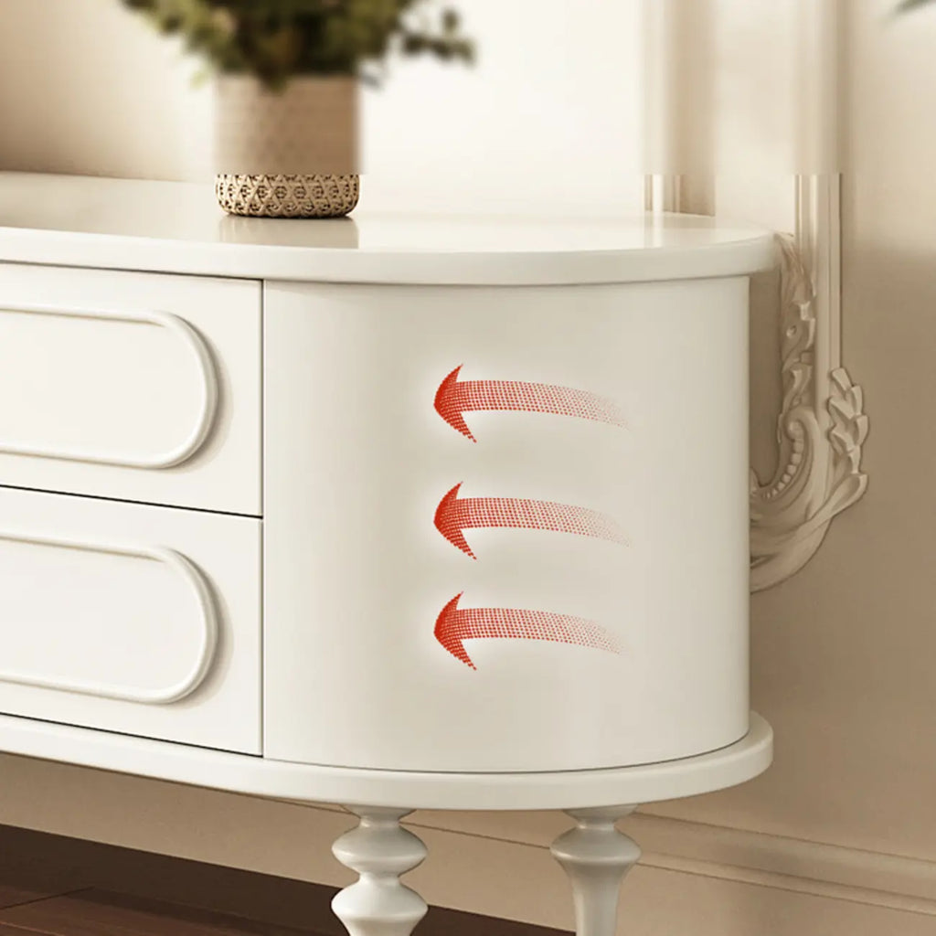 Meuble TV scandinave en bois avec gestion des câbles