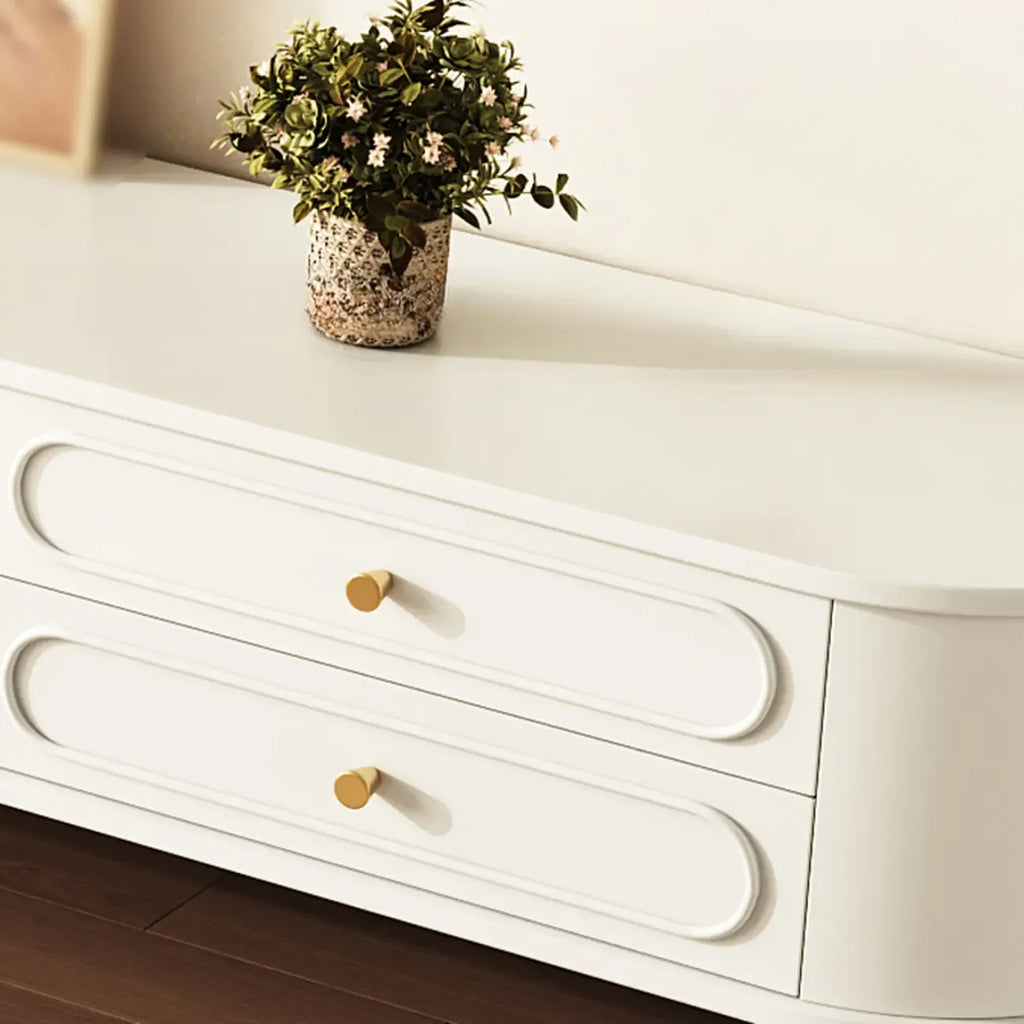 Meuble TV scandinave en bois avec gestion des câbles