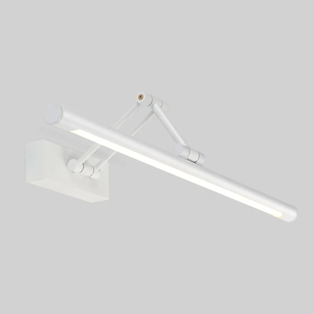 Lampes de salle de bain cylindriques en métal noir réglables à LED