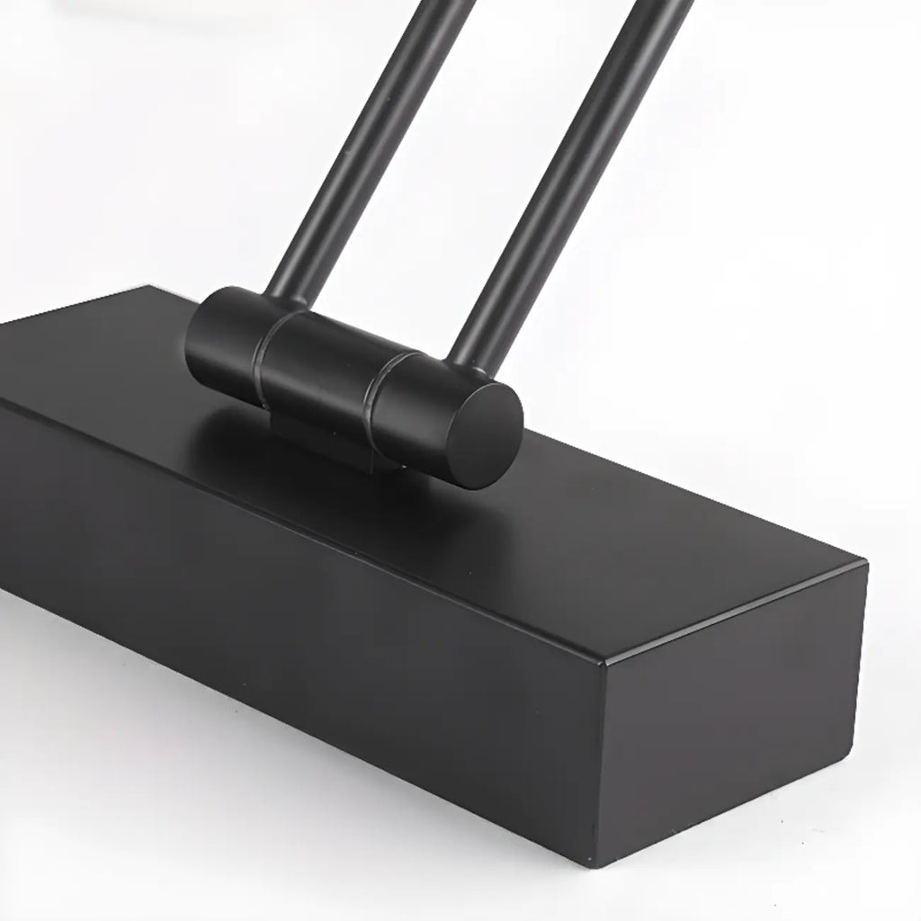 Lampes de salle de bain cylindriques en métal noir réglables à LED