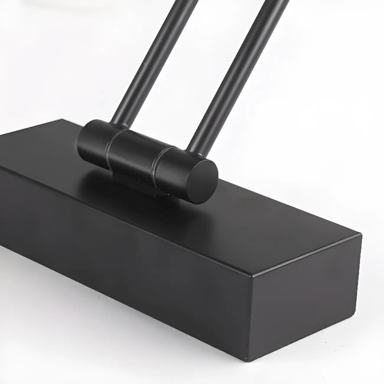 Lampes de salle de bain cylindriques en métal noir réglables à LED