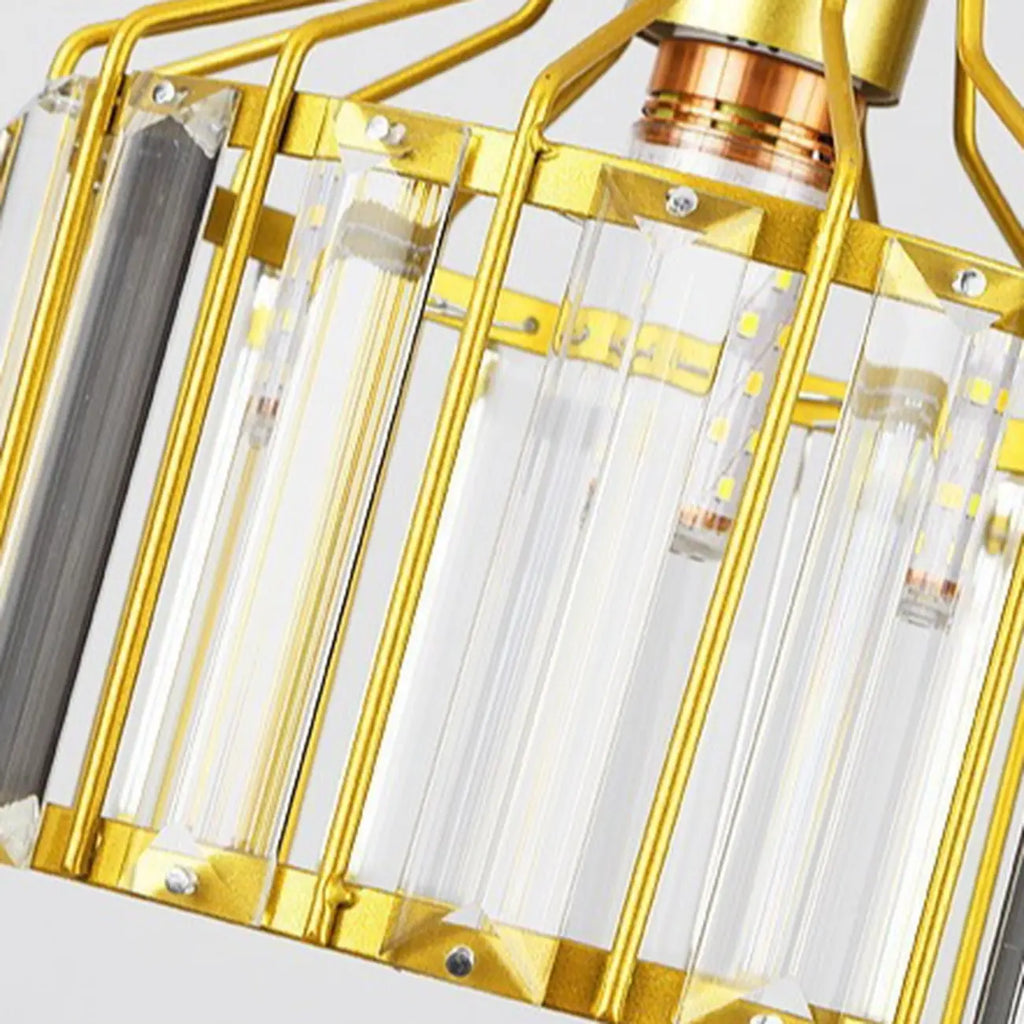 Suspension moderne ronde en cristal pour îlot de cuisine