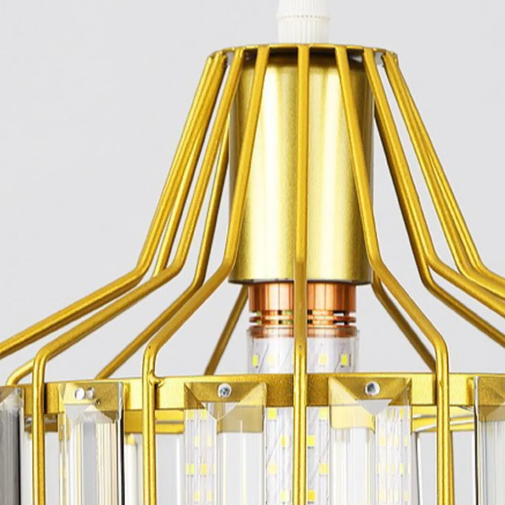 Suspension moderne ronde en cristal pour îlot de cuisine