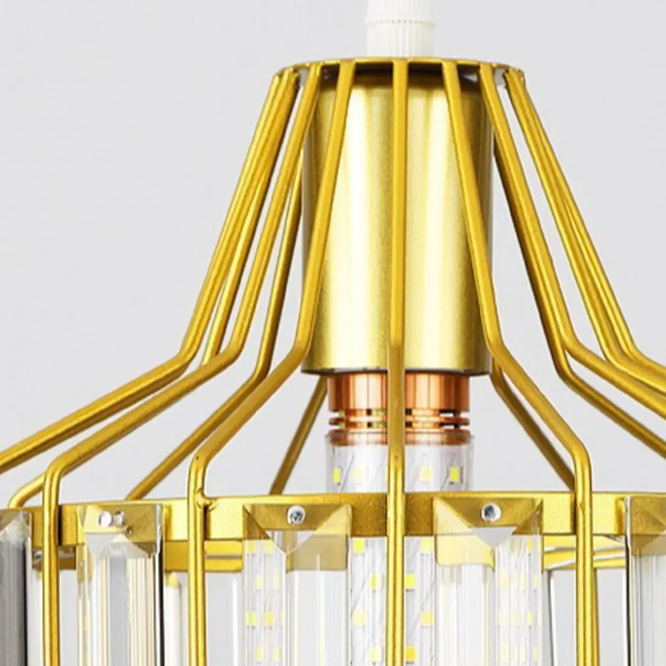 Suspension moderne ronde en cristal pour îlot de cuisine