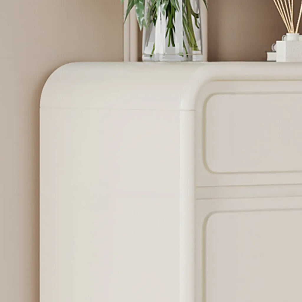 Meuble à chaussures d'entrée en bois massif blanc