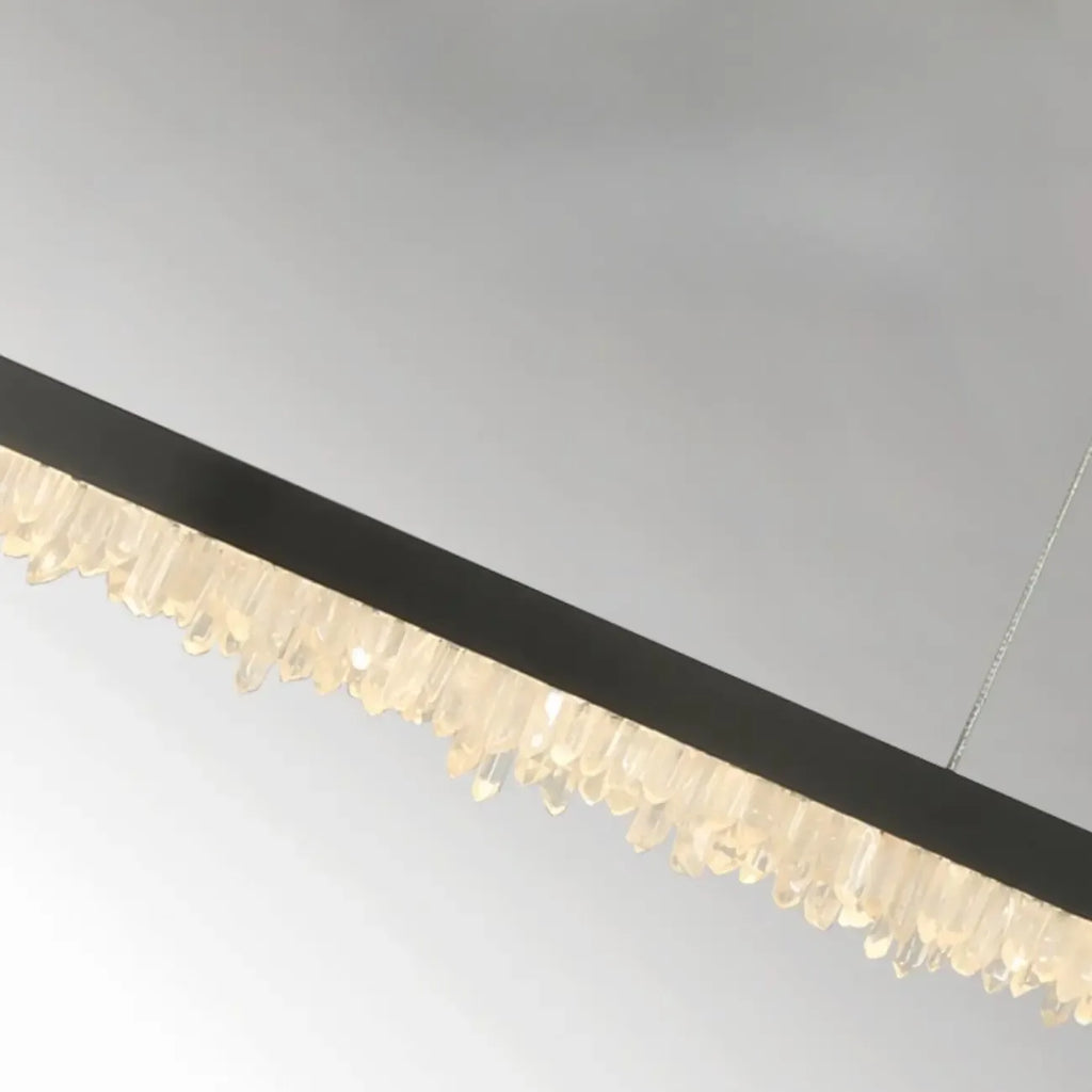 Suspension moderne en cristal pour îlot de cuisine, à intensité variable, LED