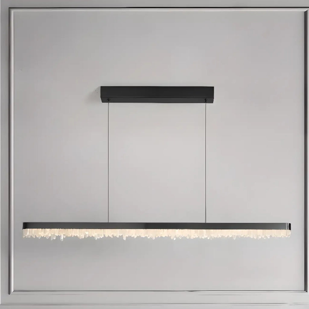 Suspension moderne en cristal pour îlot de cuisine, à intensité variable, LED