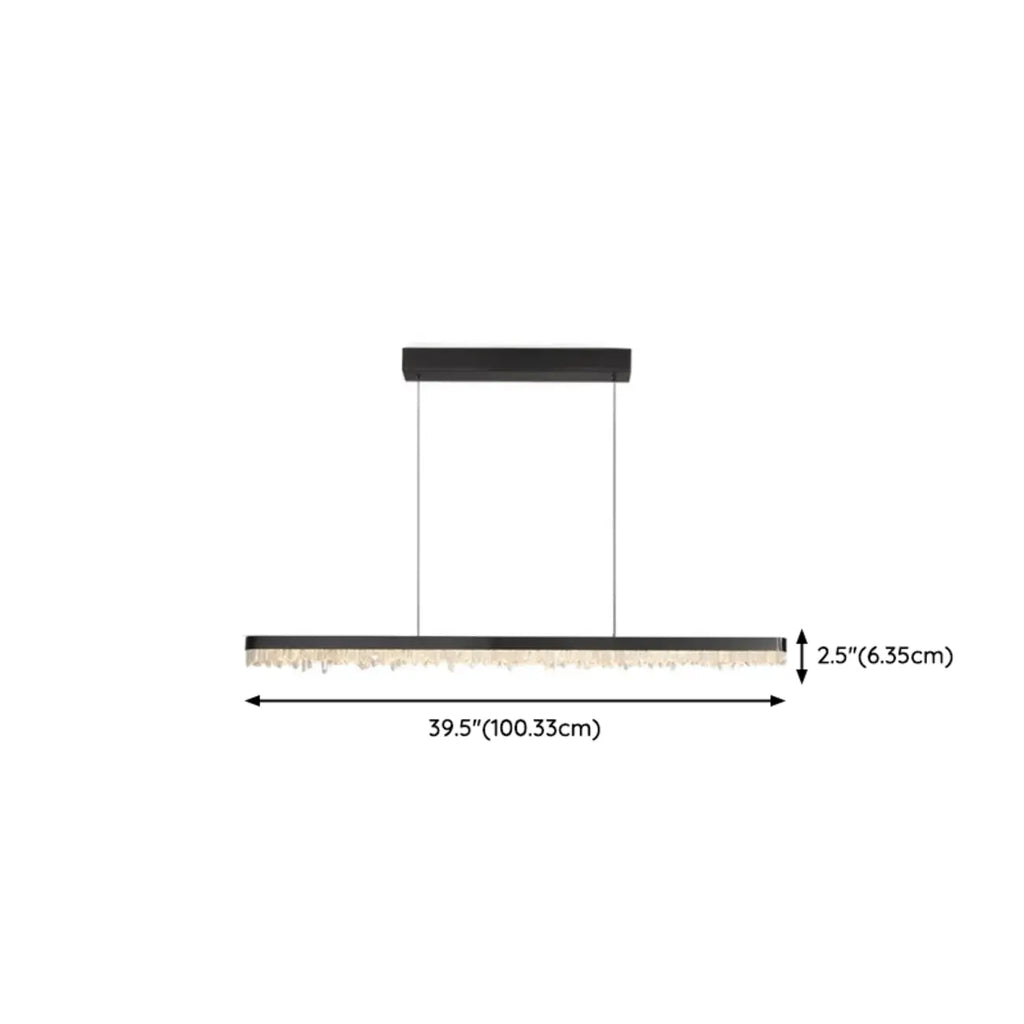 Suspension moderne en cristal pour îlot de cuisine, à intensité variable, LED