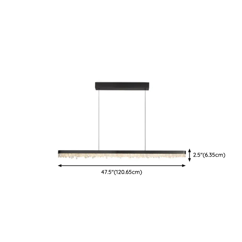 Suspension moderne en cristal pour îlot de cuisine, à intensité variable, LED