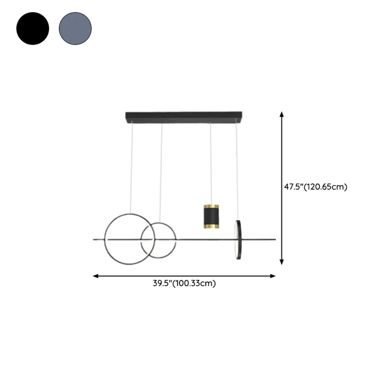 Luminaire linéaire élégant en métal à LED pour îlot central, réglable, idéal pour la salle à manger.