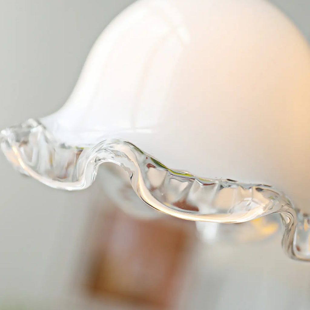 Suspension élégante en laiton blanc et verre à motif floral pour cuisine